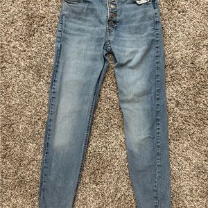 Lucky Brand Button Fly High Rise Skinny Jeans